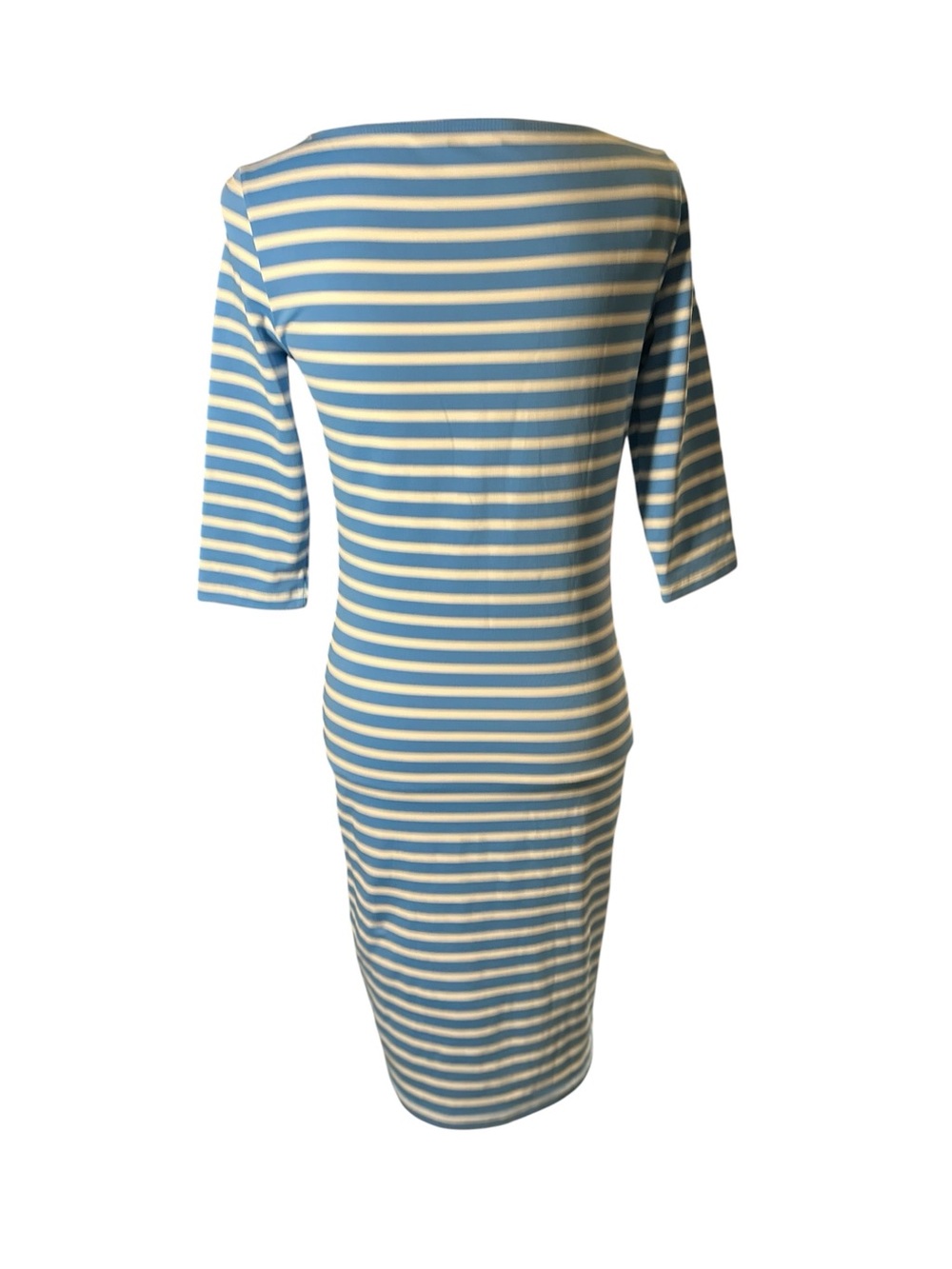 Saint James Propriano UV Fabric Blue and White Striped Midi Dress - Picture 3 of 10